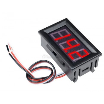 Вольтметр 0,56' красный LED 0-30В DC 3-wire на панель