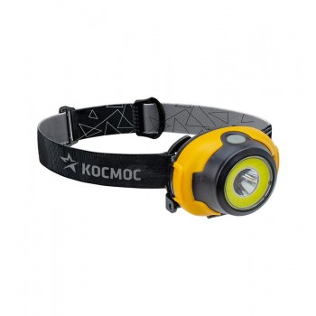 Фонарь налобный Космос H103 COB LED 3Вт 2 режима, 3xAAA