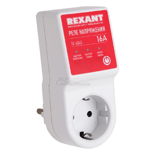 Реле напряжения "вилка-розетка" 16А REXANT