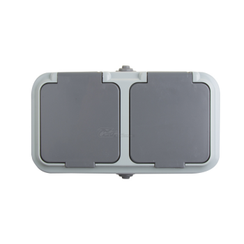 Розетка 2-местная с/з о/п 16А IP54 REXANT