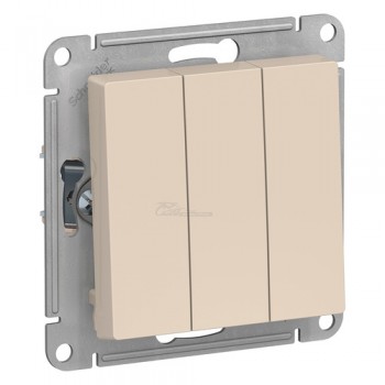 Выключатель Atlasdesign 3кл. бежевый сх.3