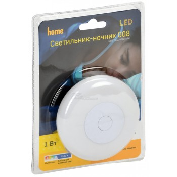 Ночник IEK 008 круглый RGB+белый 1Вт 220В с выкл.