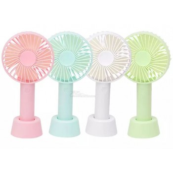 Вентилятор МИНИ аккумуляторный 18650, 3 режима, USB, ручной с подставкой