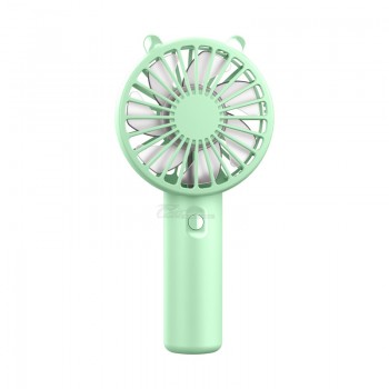 Вентилятор портативный мини (microUSB, 3 режима, 4,5 Вт) зеленый