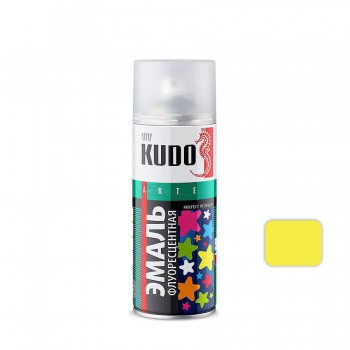 Эмаль KU-1204 флуоресцентная светоотражающая лимонно-желтый 520мл