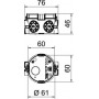 Коробка установочная 68(60)x45 для сплошных стен (бетон) с винтами OBO