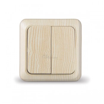 Выключатель Олимп 2кл. сосна 10А IP20 Universal