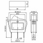 Клавиша 250V 15А (3c) ON-OFF желтая с подсветкой REXANT