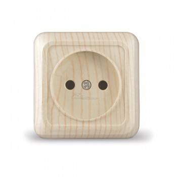 Розетка 1м о/п б/з 16А сосна Universal Олимп