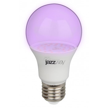 Лампа светодиодная PPG A60 Agro 9W CLEAR E27 IP20 230V для растений Jazzway