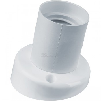 Патрон Е27 настенный (наклонный) белый пластик Navigator