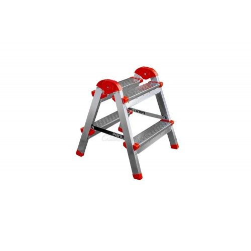 Стремянка стальная двухсторонняя 2-х ступенчатая 39см до 120кг Perilla