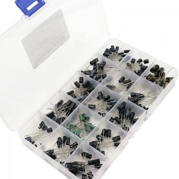 Набор конденсаторов электролитических 15 номиналов (0.1мкФ-220мкФ, 10V-50V) 200шт