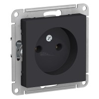 Розетка Atlasdesign 1мест. б/з карбон 16А