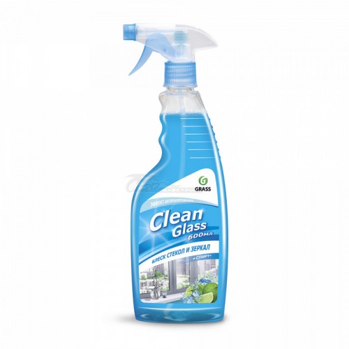 Чистящее средство для стекол и зеркал "Clean Glass" голубая лагуна (флакон 600мл с триггером)