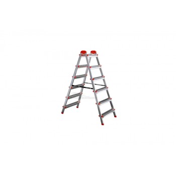 Стремянка стальная двухсторонняя 6-и ступенчатая 125см до 120 кг Perilla