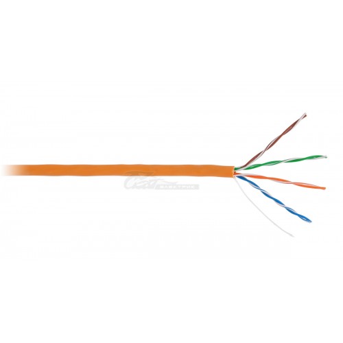 Кабель UTP 4х2х0,48 4PR 5e 24AWG LSZH нг(B)-HF оранжевый NETLAN