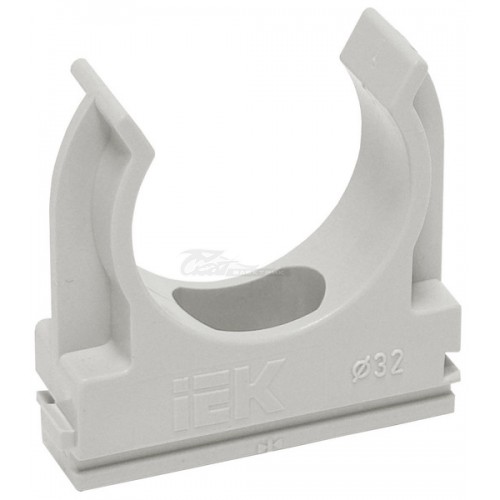 Клипса для труб d16мм серая IEK