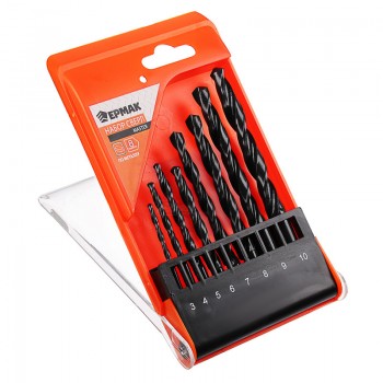 Набор сверл по металлу "MASTER" (3,4,5,6,7,8,9,10 мм) ЕРМАК