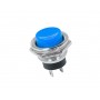 Кнопка металл 250V 2А (2с) (ON)-OFF d16.2 синяя REXANT