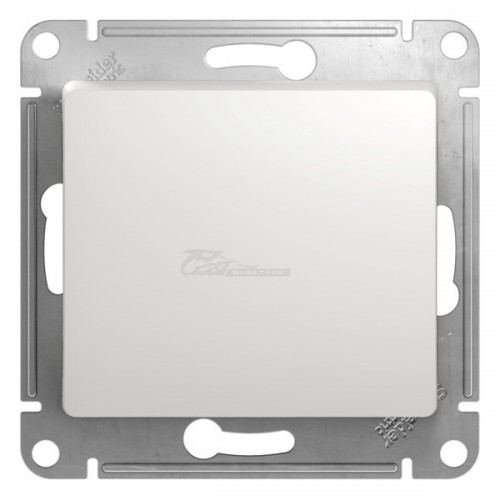 Кнопка нажимная Glossa 1кл. белая сх.1 GSL115