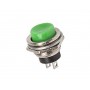Кнопка металл 250V 2А (2с) (ON)-OFF d16.2 зеленая REXANT