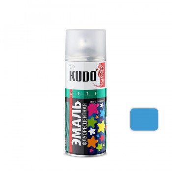 Эмаль KU-1202 флуоресцентная светоотражающая голубая 520мл