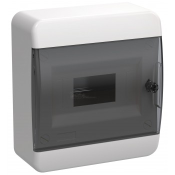 Корпус пластиковый ЩРН-П,8 модулей навесной черн. прозр. дверь IP41 TEKFOR IEK