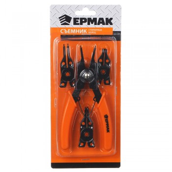 Съемник стопорных колец + 4 насадки CP-401 ЕРМАК