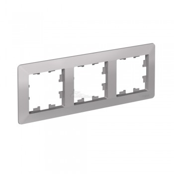 Рамка Atlasdesign Air 3м алюминий/дымчатый черный