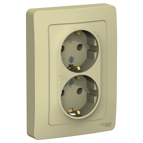Розетка Blanca с/у 2м с/з 16А 250В бежевый