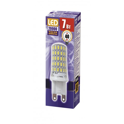 Лампа светодиодная Jazzway PLED-G9 7W 4000K 220V
