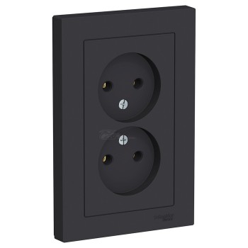 Розетка Atlasdesign 2м карбон б/з в сборе