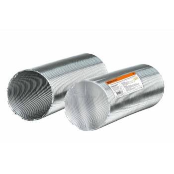 Воздуховод гофрированный алюминиевый d100, 80мкм, 0,6 - 3м TDM