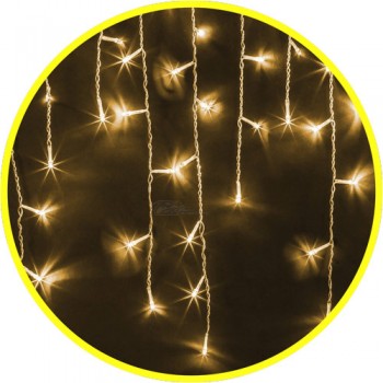 Гирлянда светодиодная Navigator бахрома 3,5м (2х0,5м) 100LED искрящ. снег IP44 ТеплыйБелый