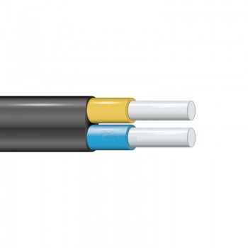 Кабель АВВГ-П 2х10 ОК (N) 0.66кВ черный