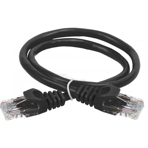 Патч-корд UTP 5e 1.0м черный IEK GENERICA