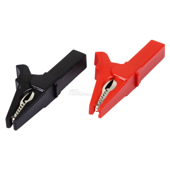 Зажим для тестера "Крокодил" 53мм 15А REXANT banana (красный + черный)