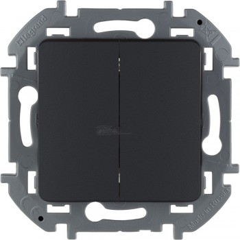 Выключатель 2кл 10 AX антрацит Legrand INSPIRIA