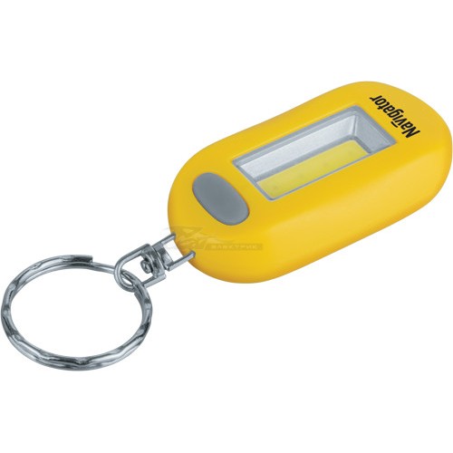 Фонарь Navigator брелок 1COB 1W 3режима желтый 2*CR2032