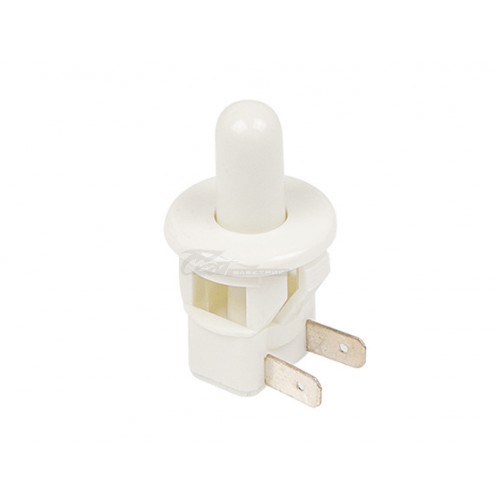 Кнопка 250V 2,5А (2с) ON-(OFF) б/фикс мебельная ПОД УГЛОМ белая REXANT