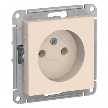 Розетка Atlasdesign 1мест. б/з бежевый 16А