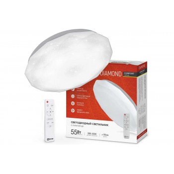 Светильник светодиодный COMFORT DIAMOND 55Вт 230В 3000-6500К 4400лм 330х80мм с ПДУ IN HOME