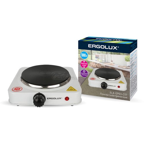 Плитка электрическая 1конф ERGOLUX ELX-EP05-C01 1,5кВт дисковый