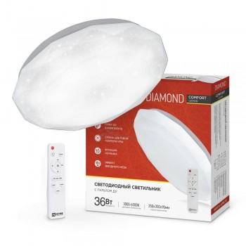 Светильник светодиодный COMFORT DIAMOND 36Вт 230В 3000-6500К 2900лм 330х80мм с ПДУ IN HOME
