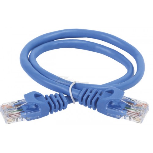 Патч-корд UTP 5e 1.0м синий IEK GENERICA