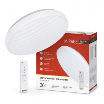 Светильник светодиодный COMFORT MIRAGE 36Вт 230В 3000-6500К 2900лм 290х70мм с ПДУ IN HOME