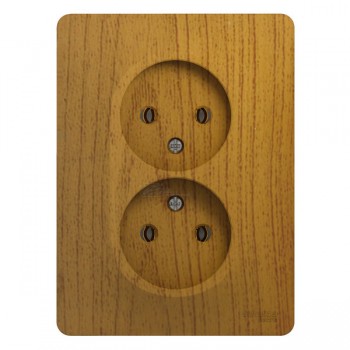Розетка Glossa 2м дерево ДУБ б/з 16А в сборе GSL000520