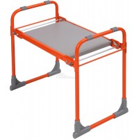 Скамейка-перевертыш садовая складная мягкое сиденье 56х30х42,5см оранжевая Nika