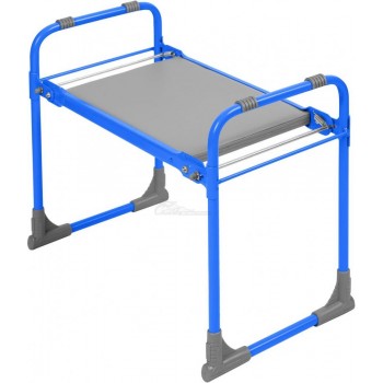 Скамейка-перевертыш садовая складная мягкое сиденье 56х30х42,5см голубая Nika